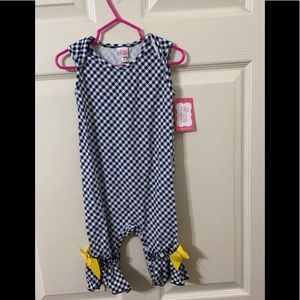 Ricrac and ruffles sleeveless romper